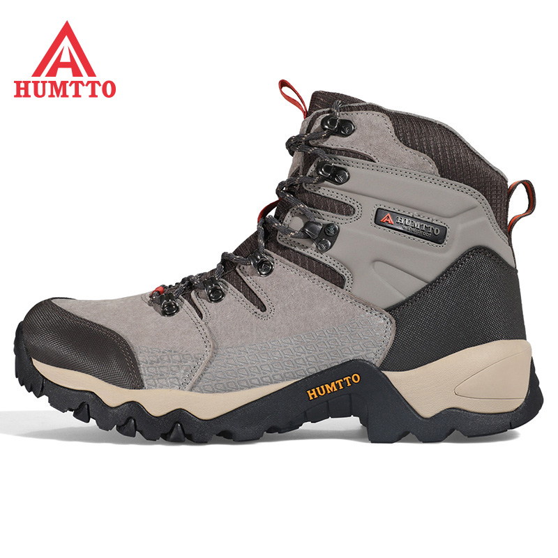 HUMTTO Brand Waterproof Hiking Shoes Men Sneakers Leather Tactical hunting Boots Male Winter Trekking Sport Climbing Mens Shoes