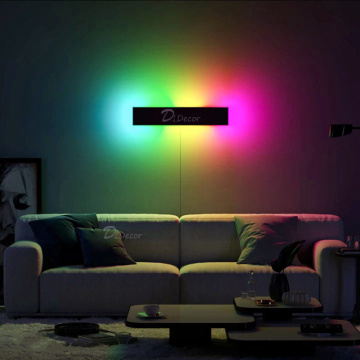 Minimalism RGB LED Wall Lamp for Bedroom Bedside,Home Decoration Wall Light Colorful Living Room Indoor Party Lighting Fixtures