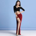 Irregular Dance Clothing Women 2 Pieces Suit Camisole Strapped Top Long Skirt Belly Dance Costume Set Girls Class Wear