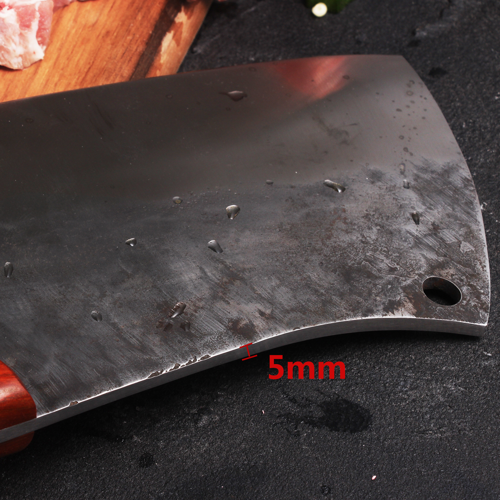 SHUOOGE Very large Full Tang Handmade Forged Chef Knife Hard Clad Steel Blade Butcher Slaughter Cleaver Knife Kitchen Chopping