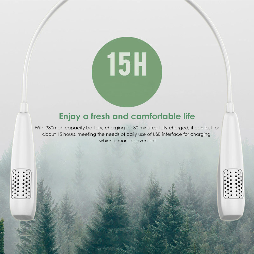 USB Portable Air Purifier Hanging Necklace Cleaner Negative Ion Air Freshener Personal Negative Ion Air Freshener
