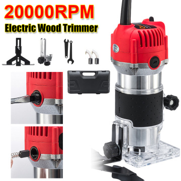 2300W Woodworking Electric Trimmer 20000rpm Wood Milling Engraving Slotting Trimming Machine Carving Machine Wood Router+box