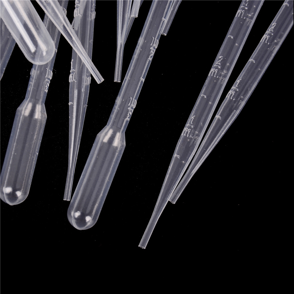 100PCS/set Disposable Safe Plastic Eye Dropper 3ML Transparent Pipettes Transfer Graduated Pipettes For Lab Experiment Supplies