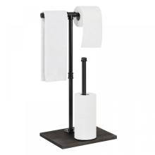 Free Standing Toilet Paper Dispenser with Towel Holder