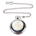 Silver/Golden Freemason Masonic G Design Quartz Pocket Watch Chain Fashion Jewelry Chain Watch Best Christmas Gift for Men Women