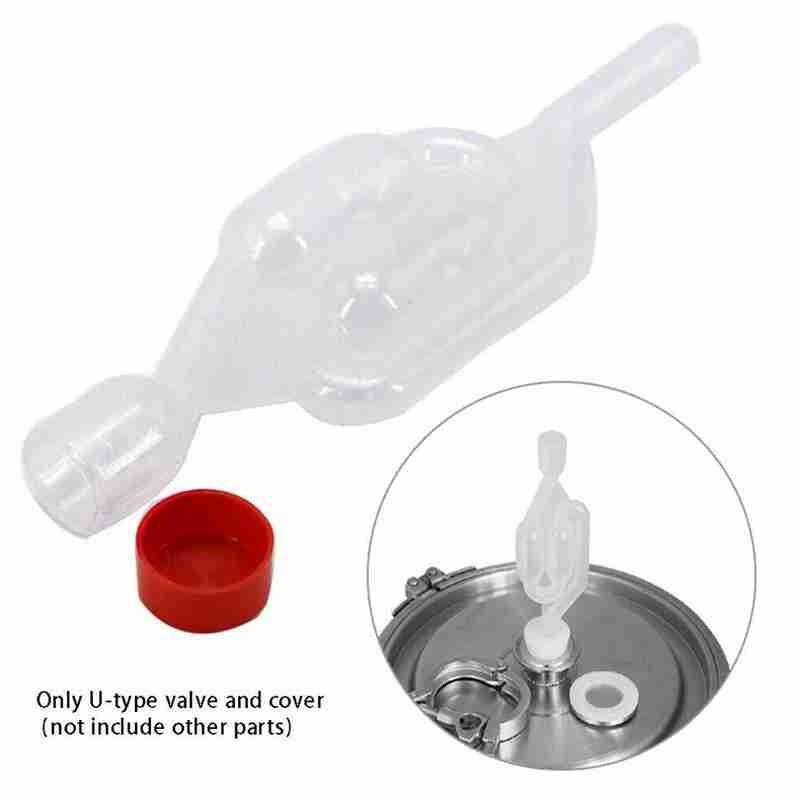 1pcs Homemade Wine Vent Air Lock Exhaust One-Way Home Brew Wine Fermentation Airlock Check Valve Water Sealed Valves