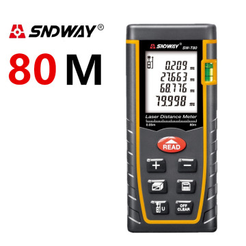 Digital Laser distance meter New 80m 262ft Bubble Level Tool measure Tape for Area/Volume M/in/Ft Rangefind Range finder Tester