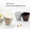 Plastic Office Desktop Trash Can Paper Basket Mini Waste Bin With Lid Garbage Box 3 colors for Home Kitchen Bedroom Accessories
