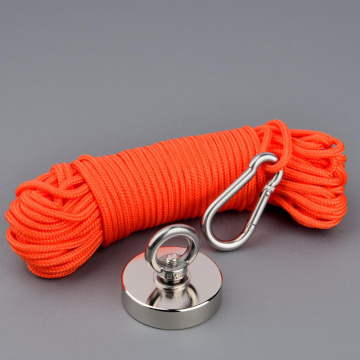 Fishing Magnets with 10m Rope Option Magnetic Material 150Kg Strong N35 Neodymium Permanent Magnet Round Thick Eyebolt