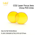 China PVD Znse CO2 laser focus lens Dia. 12 18 19.05 20 mm FL 1.5 2 2.5 3 4 5 inch for laser cutting machine