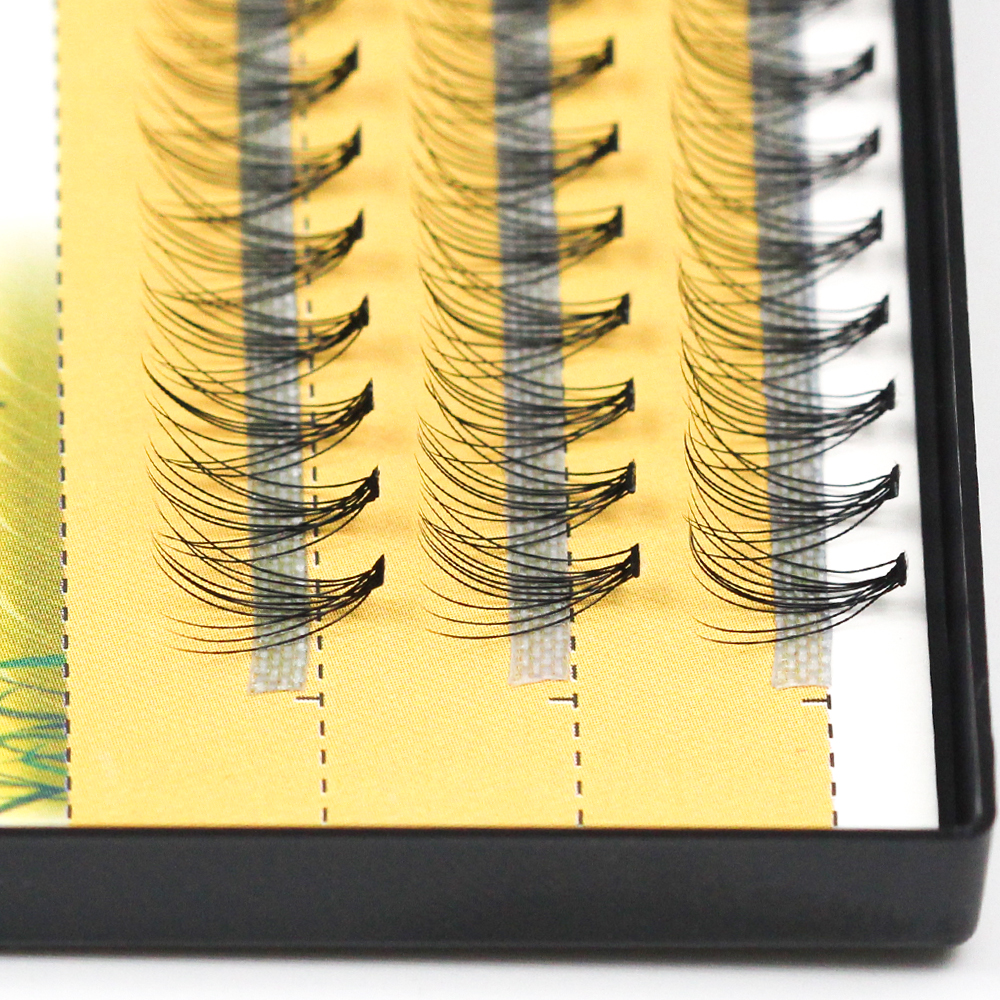 60 cluster/box Individual eyelashes,0.1thick cluster eyelash extension,3D lashes natural false eyelashes wholesale