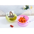 Fruit Plate Sunflower Seeds Container Detachable Double-layer Candy Plate Round Phone Holder