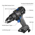 60NM Brushless Electric Hammer Drill Machine 20V Impact Cordless Screwdriver 13mm Steel Wood Masonry Power Bare Tools PROSTORMER