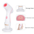 3 IN 1 Silicone Electric Facial Cleansing Brush Blackhead Removal Acne Pore Cleanser Machine Face Washing Brush Device 40#1022