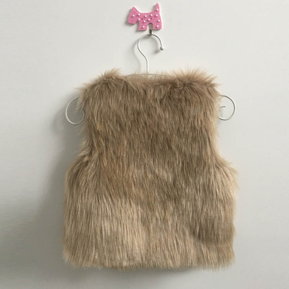 TELOTUNY furry vest for girls Baby Girl Winter Warm fur vest fashion Clothes Faux Fur Waistcoat Thick Coat Outwear Z1019