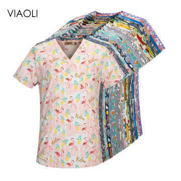 viaoli pharmacy pet hospital nurse uniform scrubs tops dentistry doctor overalls lab coat spa uniform medical surgical uniforms