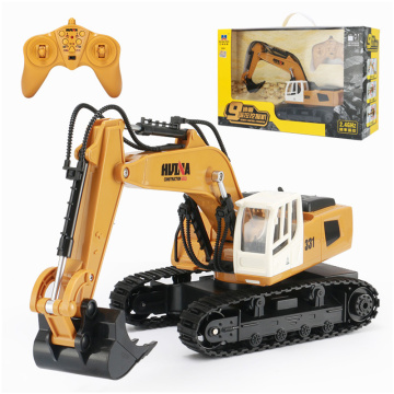 9CH Simulation 1:18 RC Excavator Toys with Light Children's Boys RC Truck Toys Gifts RC Engineering Car Tractor Brinquedos