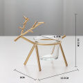 Metal Candlestick Creative Wrought Iron Fawn Candle Holder Home Desktop Atmosphere Layout Ornaments Home Decoration Art Gift