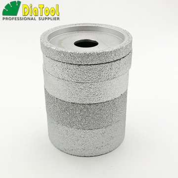 DIATOOL Dia 75mm Vacuum Brazed Diamond Grinding wheel Flat Sanding Disc on marble granite quartz ceramics artificial stone