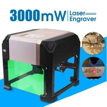 3000 mW CNC Laser Engraver DIY Mark Printer Laser Engraving Carving Machine Range Heart Wooden Board Craft Tags Sheet