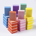 MEET ACROSS 50Pcs/set Mini Nail File Blocks Colorful Sponge Nail Polish Sanding Buffer Strips Nail Polishing Manicure Tools