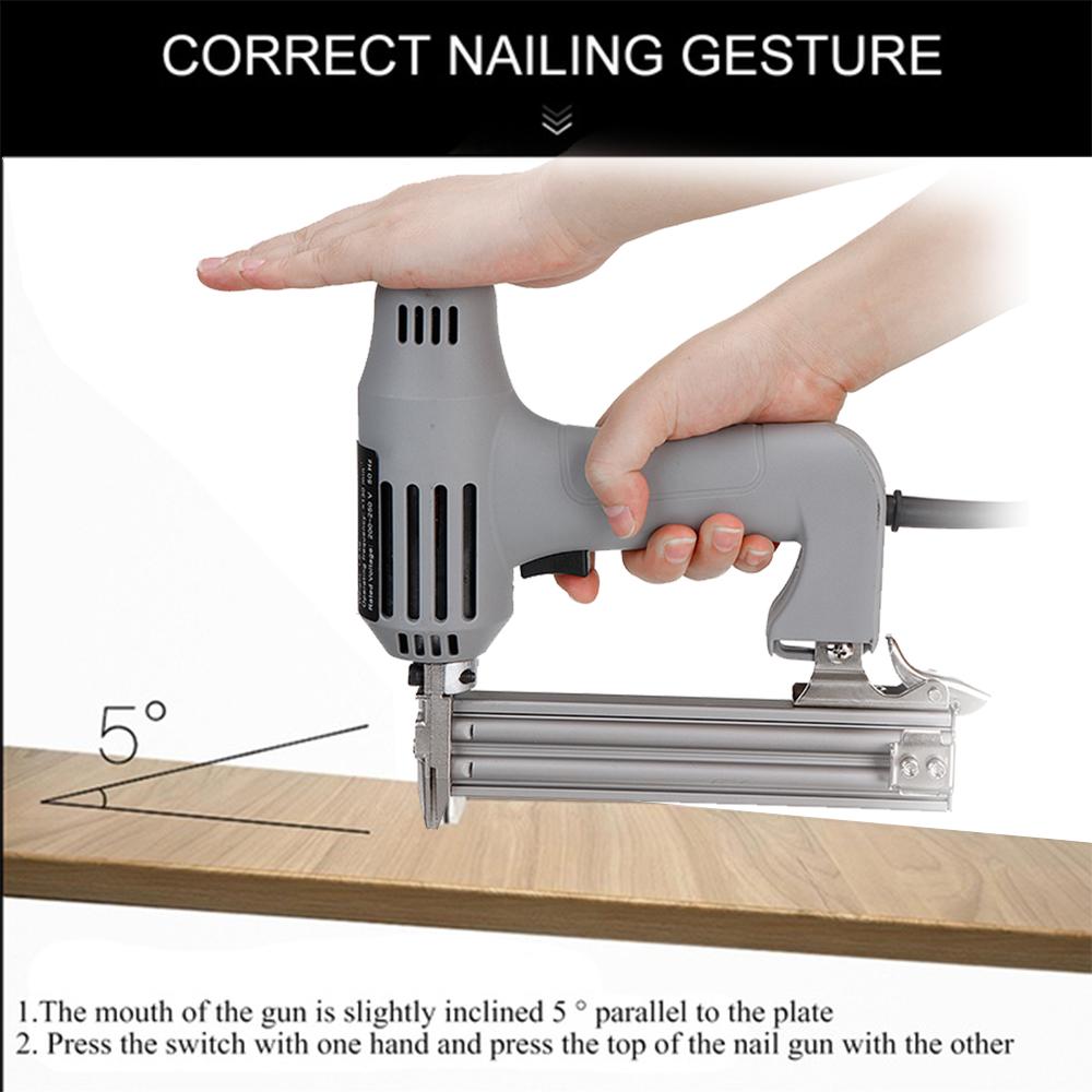 2-in-1 Electric Nail Gun Single-use/Double-use Nail Stapler F30 Straight Nail Gun Woodworking Tools Portable Electric Tacker Gun