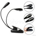 Led Book Light Mini Clip-On Flexible Bright LED Lamp Two Heads Light Book Reading Lamp For Bedroom Book Reader Light