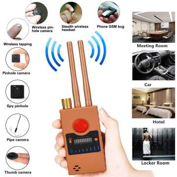 10-15m2 G529 Dual antenna Anti-tapping Anti-Spy Bug Detector GPS GSM WIFI 2G 3G 4G Camera RF Signal Automatic Detector Finder
