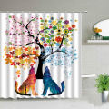 Colorful Plant Trees Shower Curtains Waterproof Bathroom Curtain Wall Hanging Bath Screens Bathtub Home Decor Polyester Frabic