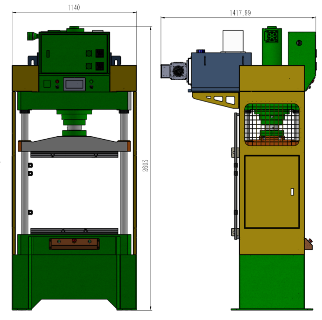 Servo oil pressure dry press shaping machine(front&side)