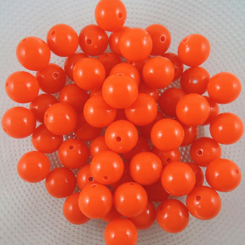 Wholesale Acrylic Solid DIY Plastic Spacer Beads Jewelry Accessories Bubblegum Round Loose Ball 6.8.10.12.14mm YK-13