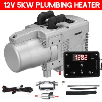 12V 5KW Gasoline Air Heater Water Heater With Cellphone Remote Control LCD Monitor Diesel Gasoline universal for Motor Trucks