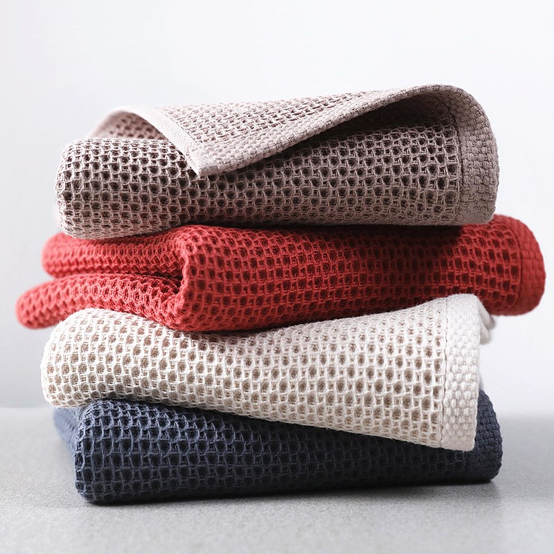 35x75cm 1PC 100% Cotton Hand Towels For Adults Plaid Hand Towel Face Care Magic Bathroom Sport Household Non-disposable Towel