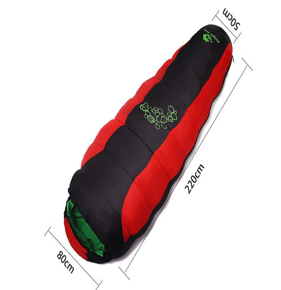 Camping Sleeping Bags Thickening Fill Four Holes Cotton Camping Bag Movement For Outdoor Traveling Hiking