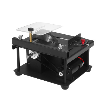 110-240V Table Saw Mini Desktop Saw Cutter Electric Cutting Machine with Saw Blade 35MM Depth for Wood Plastic Acrylic Cutting