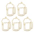 Hot 2019 5Pcs Beer Tumbler Resin Blank Frame Pendant Open Bezel Setting Jewelry Making