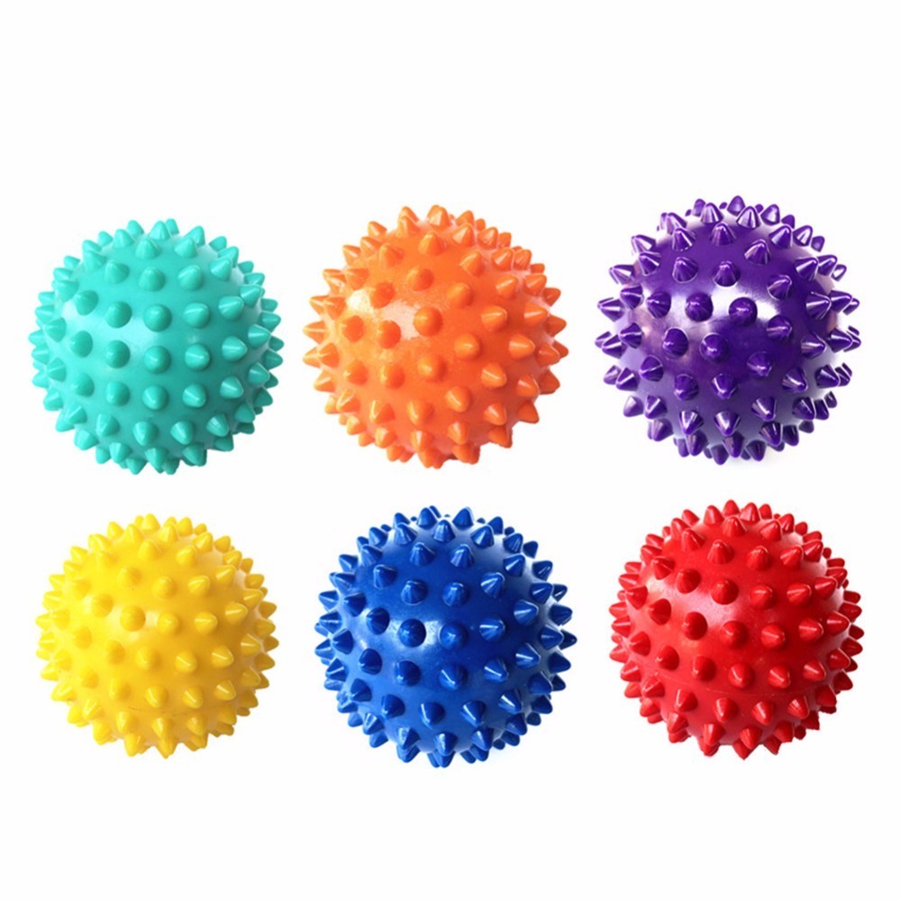 6 Color 6.5CM PVC Hand Fitness Ball Foot Massage Ball Soles Hedgehog Muscle Relaxation Exercise Portable Physiotherapy Ball