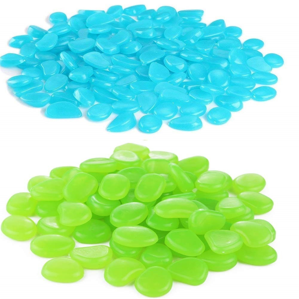 100pcs Luminous Stone Glow In The Dark Garden Pebbles For Fish Tank Landscaping Decoration Luminous Pebbles Artificial Stone