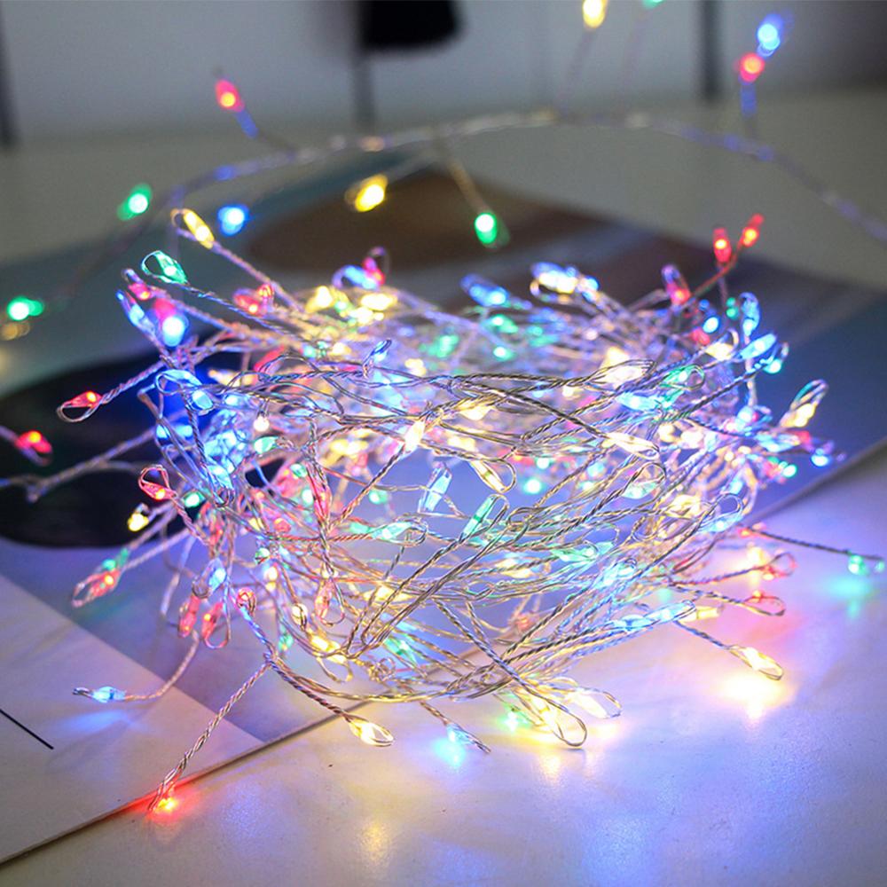 4M Snowflake LED Curtain Lights Icicle Fairy String Christmas Holiday Lights New Year Wedding Party Garden Stage Decoration