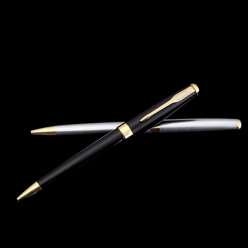 1.0mm High Quality Metal Ballpoint Pen Creative Business Black Ink Pens Signature Writing Ball Pen Gift Office Supplies 03765