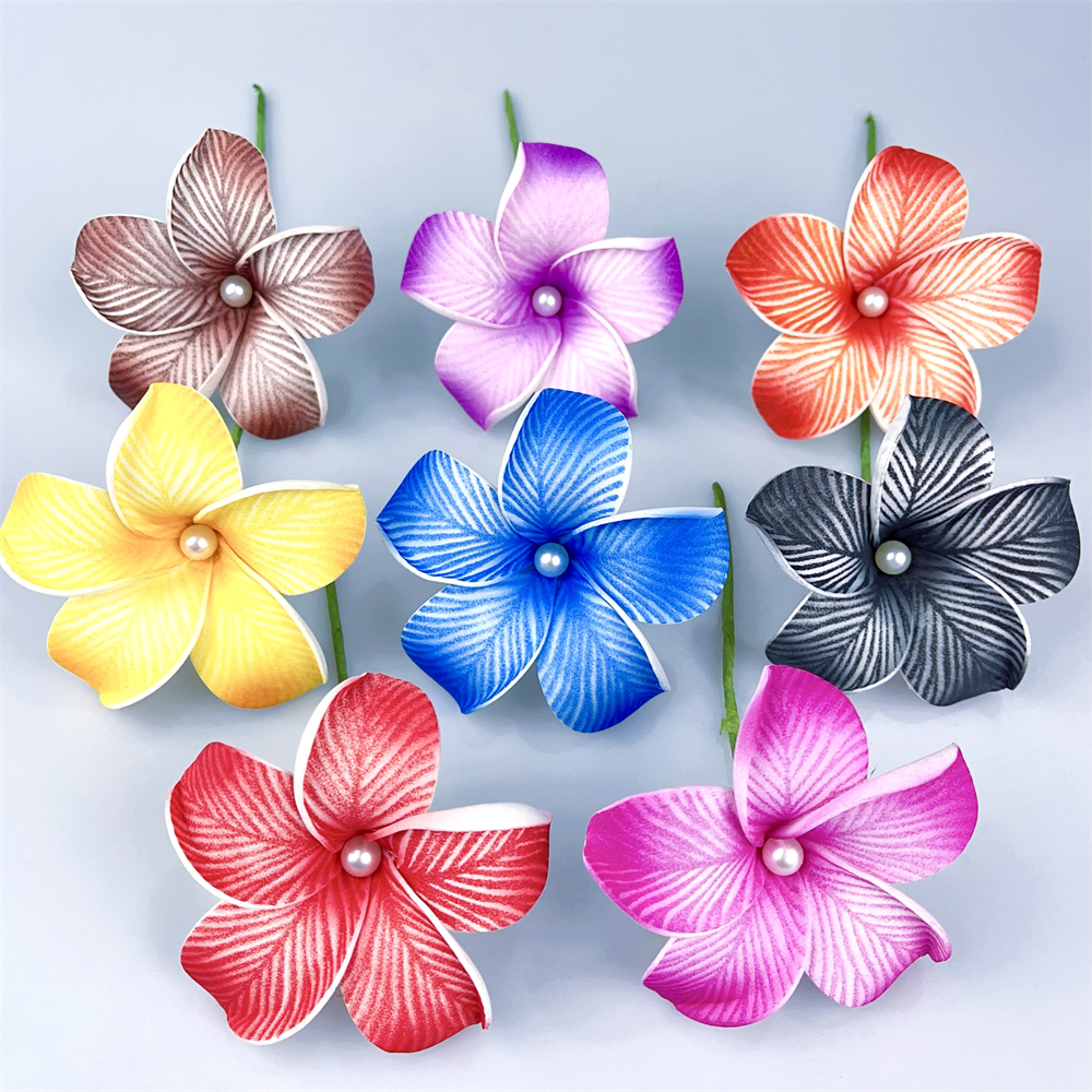 Kn Hf019b Wt Plumeria Hair Pick