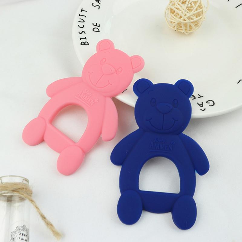 Silicone Baby Teethers Cute Bear Shape Kids Teethers Safety Children Teething Infants Chewing Toys Newborn Teeth Care Bebe