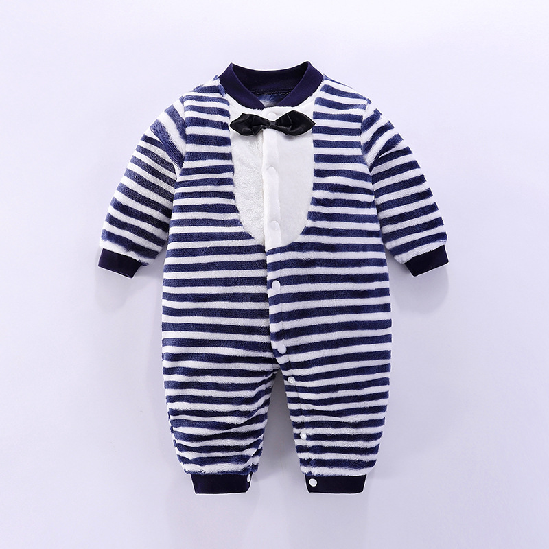 2020 New Cute BABY Newborn Baby Boy Girl Clothes Long Sleeve Hoddies Bear Zipper Baby Romper Clothes Autumn Winter Wear 0-18M