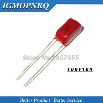 10PCS 100V105J 1UF 5mm Pitch 100V 105J 105 CBB Polypropylene Film Capacitor