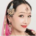 India Pakistan Girl Dance Accessory Woman Dance Performance Earrings Headdress