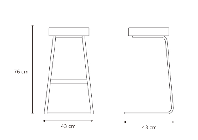 Mies van der Rohe leather barstool