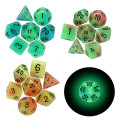 New 7pcs Universe Luminous Dice Multi Side Acrylic Dice Game Dices Luminous Polyhedral Dice set Game gift #3m11