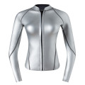 Women's Wetsuit Jacket Premium Neoprene 2mm Long Sleeve Front Zip Wetsuit Top