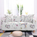 Cartoon Print Stretch Elastic Sofa Cover Unicorn Sofa Cover Slip-resistant Couch Covers for Living Room Fully-wrapped Anti-dust