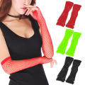 Sexy Women Lady Punk Dance Costume Party Lace Fingerless Fishnet Gloves Mittens X7JB